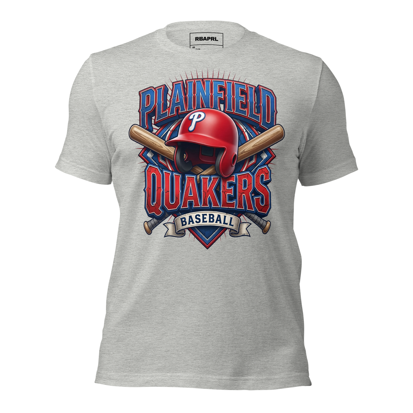 Plainfield Quakers Baseball T-Shirt in Athletic Heather – Indiana Spirit Wear by Hometown Gameday Co.