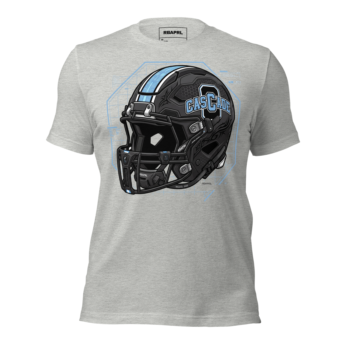 Cascade Cadets Football T-Shirt in Athletic Heather – Indiana Spirit Wear by Hometown Gameday Co.