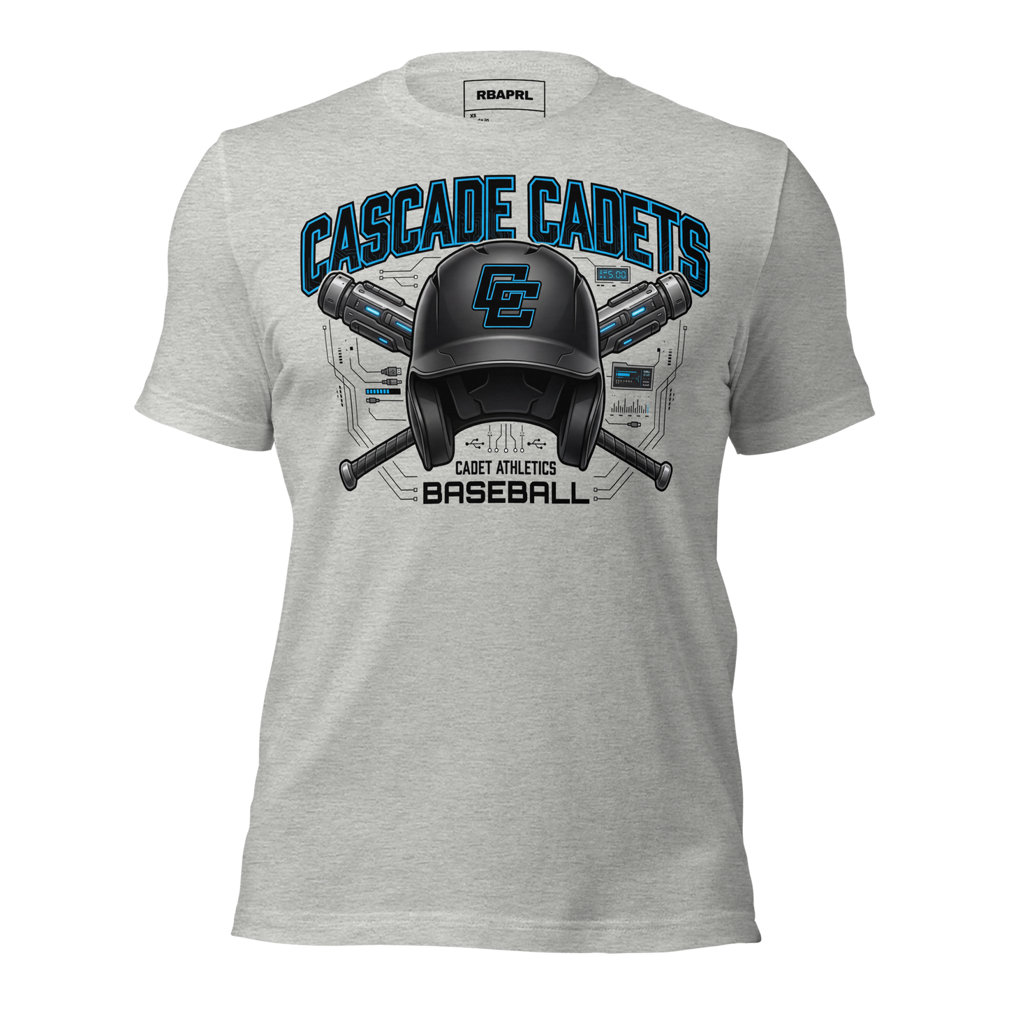 Cascade Cadets Baseball T-Shirt in Athletic Heather – Indiana Spirit Wear by Hometown Gameday Co.