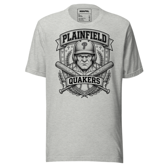 Plainfield Quakers Baseball T-Shirt in Athletic Heather – Indiana Spirit Wear by Hometown Gameday Co.