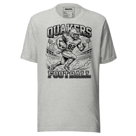 Plainfield Quakers Football T-Shirt in Athletic Heather – Indiana Spirit Wear by Hometown Gameday Co.