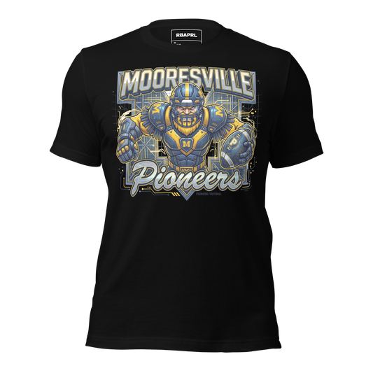 Mooresville Pioneers Football T-Shirt in Black – Indiana Spirit Wear by Hometown Gameday Co.