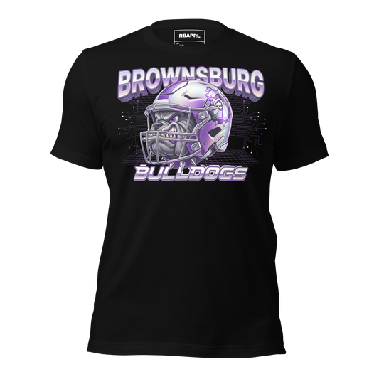 Brownsburg Bulldogs Football T-Shirt in Black – Indiana Spirit Wear by Hometown Gameday Co.