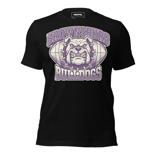 Brownsburg Bulldogs Football T-Shirt in Black – Indiana Spirit Wear by Hometown Gameday Co.