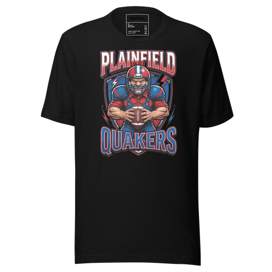 Plainfield Quakers Football T-Shirt in Black – Indiana Spirit Wear by Hometown Gameday Co.