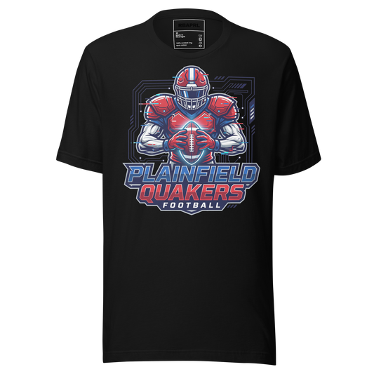 Plainfield Quakers Football T-Shirt in Black – Indiana Spirit Wear by Hometown Gameday Co.