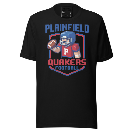 Plainfield Quakers Football T-Shirt in Black – Indiana Spirit Wear by Hometown Gameday Co.