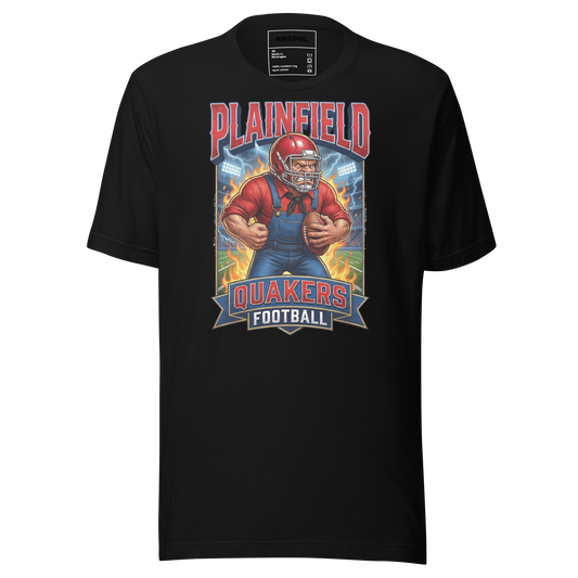 Plainfield Quakers Football T-Shirt in Black – Indiana Spirit Wear by Hometown Gameday Co.