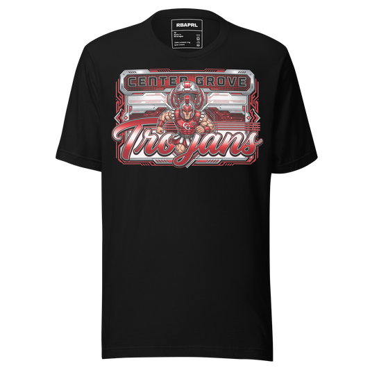 Center Grove Trojans Football T-Shirt in Black – Indiana Spirit Wear by Hometown Gameday Co.