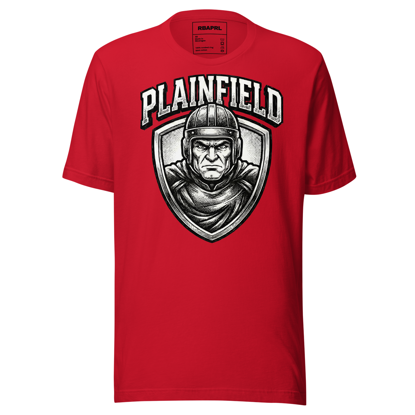 Plainfield Quakers Football T-Shirt in Red – Indiana Spirit Wear by Hometown Gameday Co.
