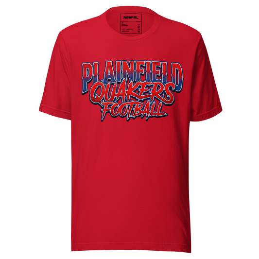 Plainfield Quakers Football T-Shirt in Red – Indiana Spirit Wear by Hometown Gameday Co.