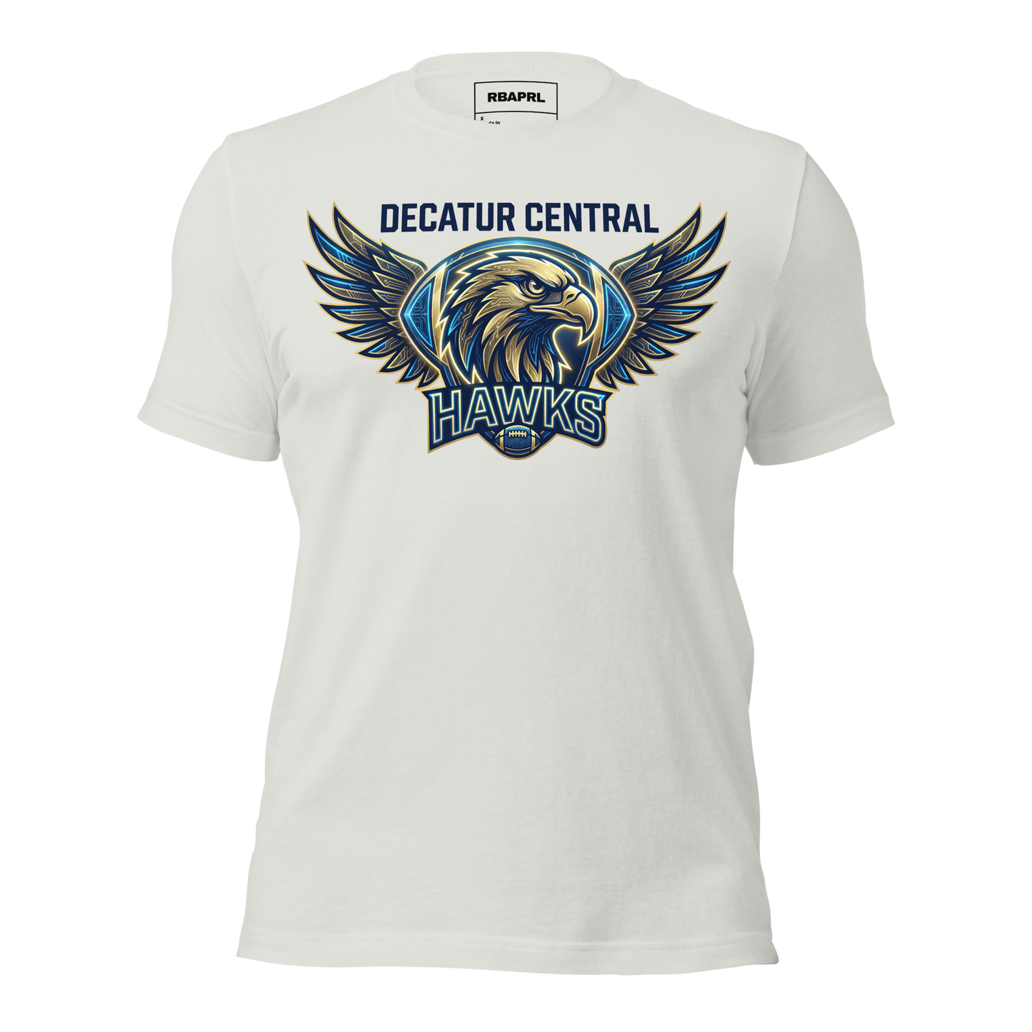 Decatur Central Hawks Football T-Shirt in Silver – Indiana Spirit Wear by Hometown Gameday Co.