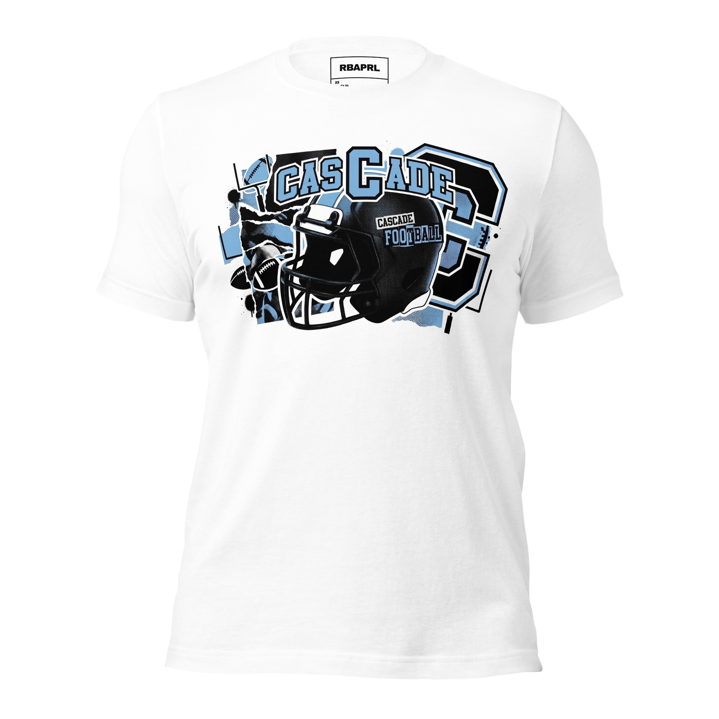 Cascade Cadets Football T-Shirt in White – Indiana Spirit Wear by Hometown Gameday Co.