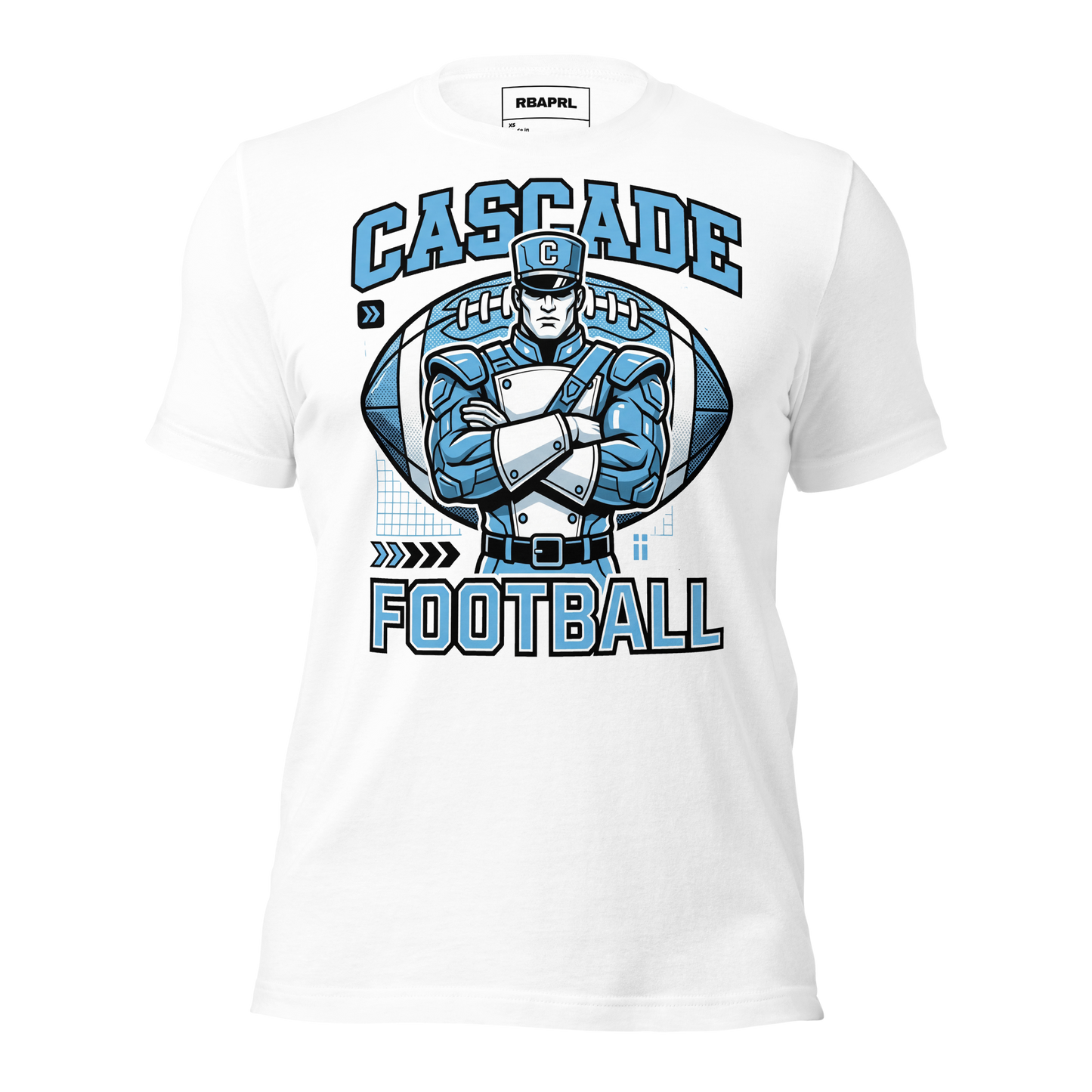 Cascade Cadets Football T-Shirt in White – Indiana Spirit Wear by Hometown Gameday Co.