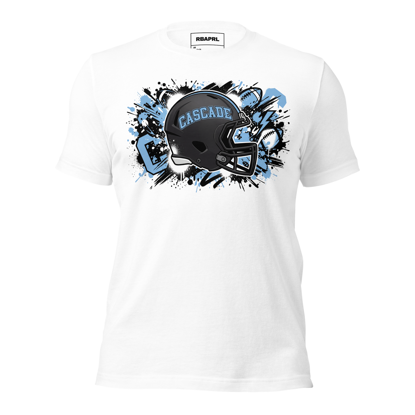 Cascade Cadets Football T-Shirt in White – Indiana Spirit Wear by Hometown Gameday Co.