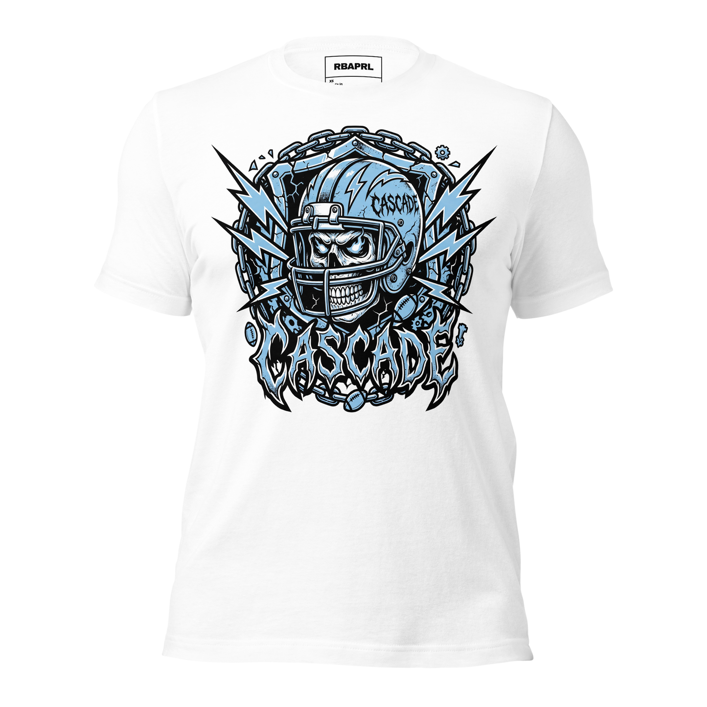 Cascade Cadets Football T-Shirt in White – Indiana Spirit Wear by Hometown Gameday Co.