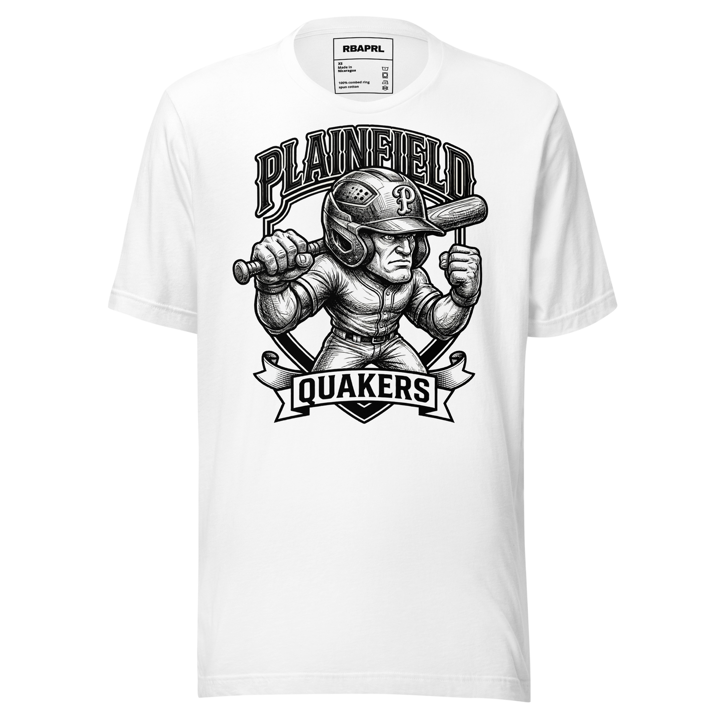Plainfield Quakers Baseball T-Shirt in White – Indiana Spirit Wear by Hometown Gameday Co.