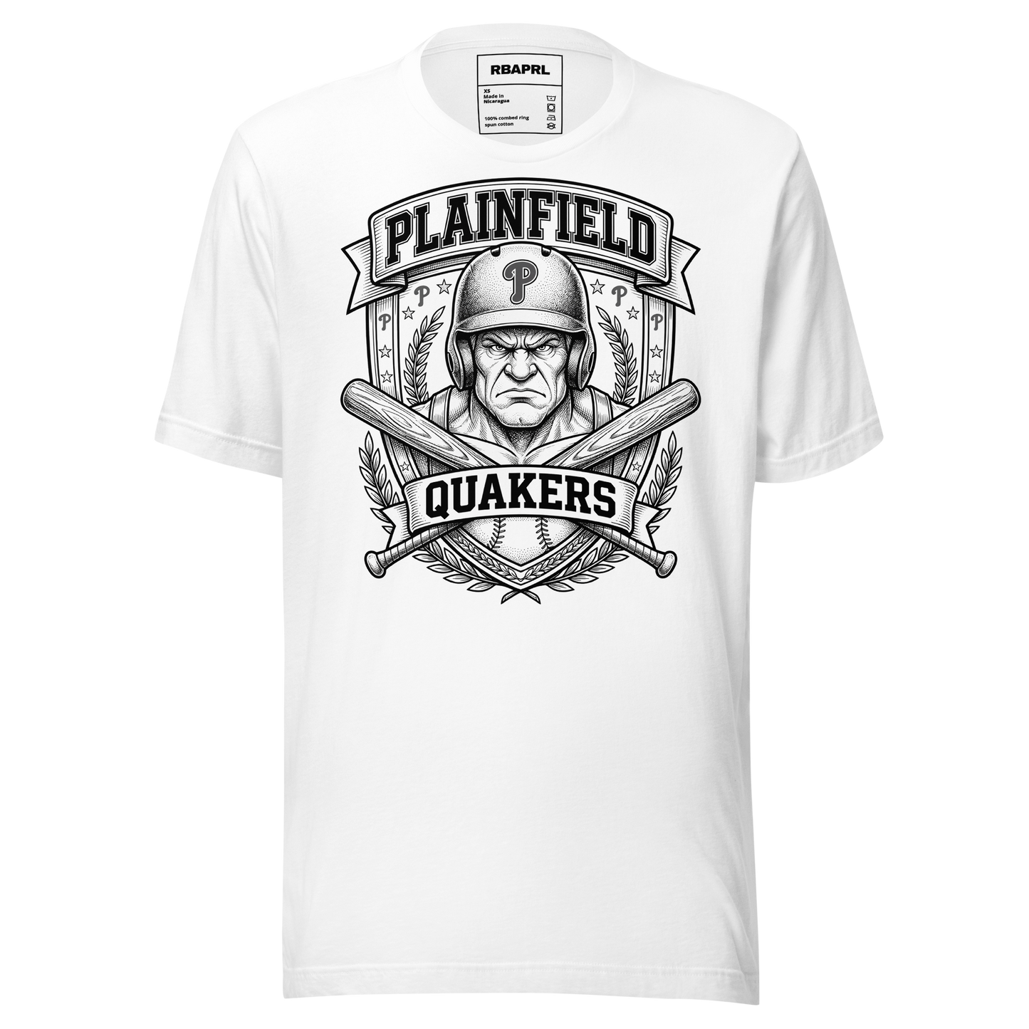 Plainfield Quakers Baseball T-Shirt in White – Indiana Spirit Wear by Hometown Gameday Co.
