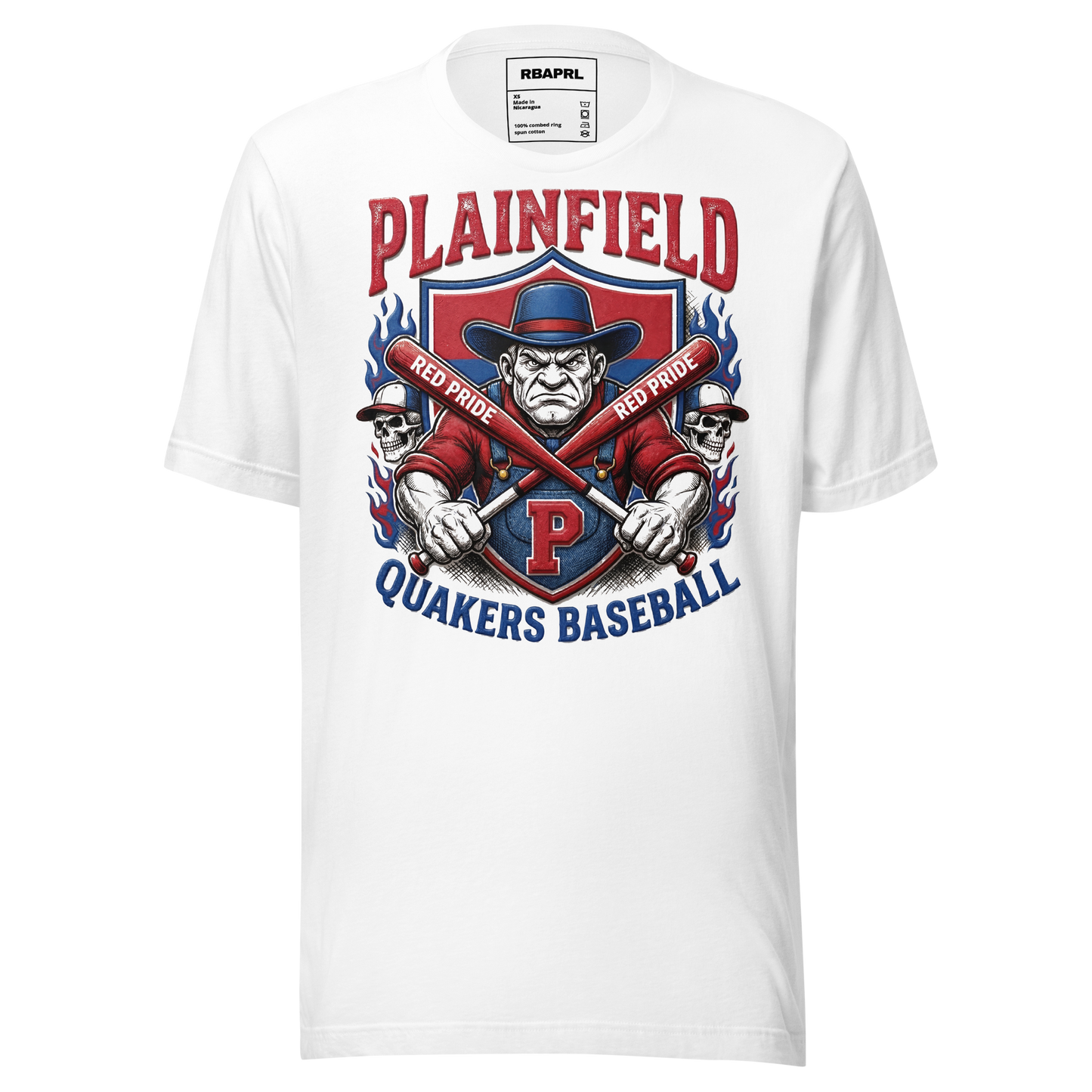 Plainfield Quakers Baseball T-Shirt in White – Indiana Spirit Wear by Hometown Gameday Co.