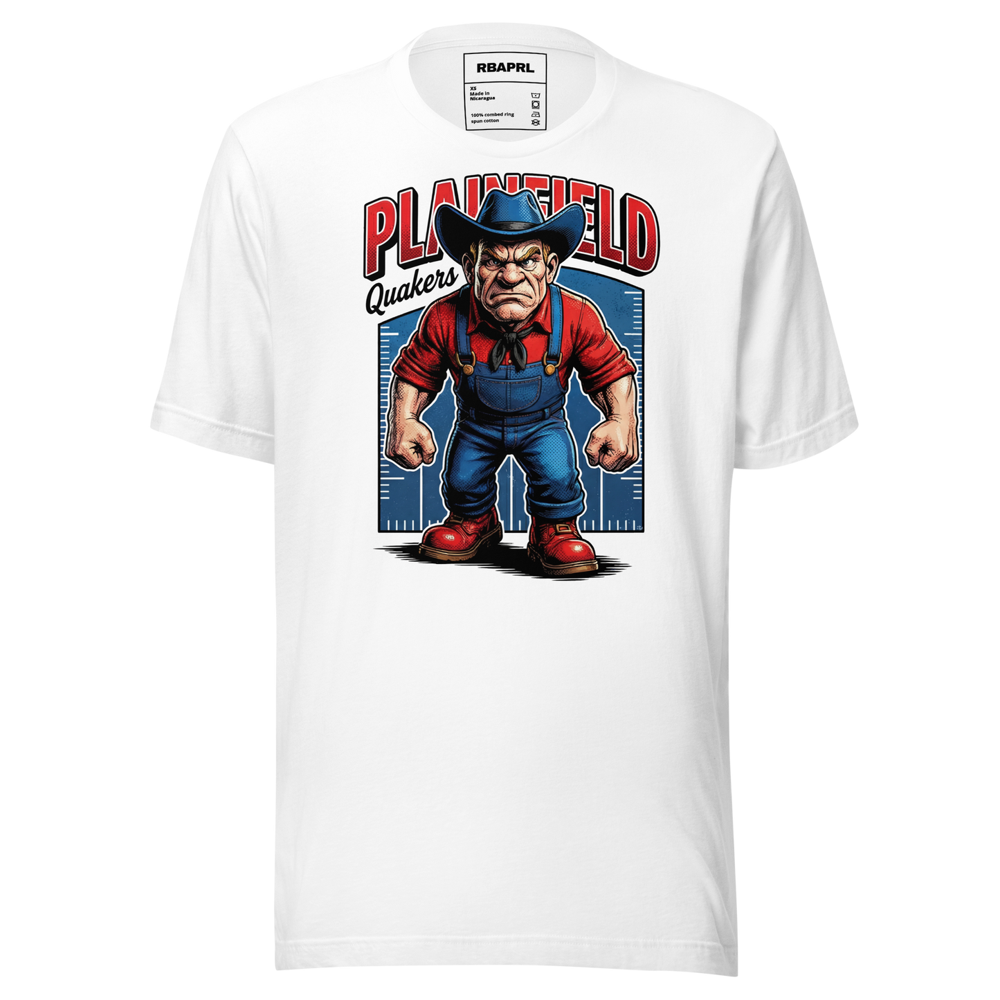 Plainfield Quakers Football T-Shirt in White – Indiana Spirit Wear by Hometown Gameday Co.