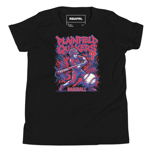 Plainfield Quakers Baseball Youth T-Shirt in Black – Indiana Spirit Wear by Hometown Gameday Co.