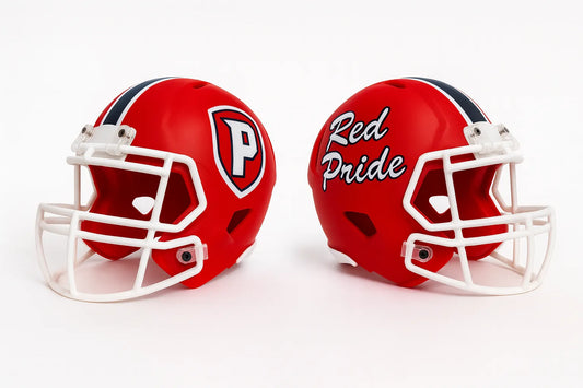 Plainfield Quakers Mini Football Helmet – Custom 3D Printed by RB3D by Reflekt Branding