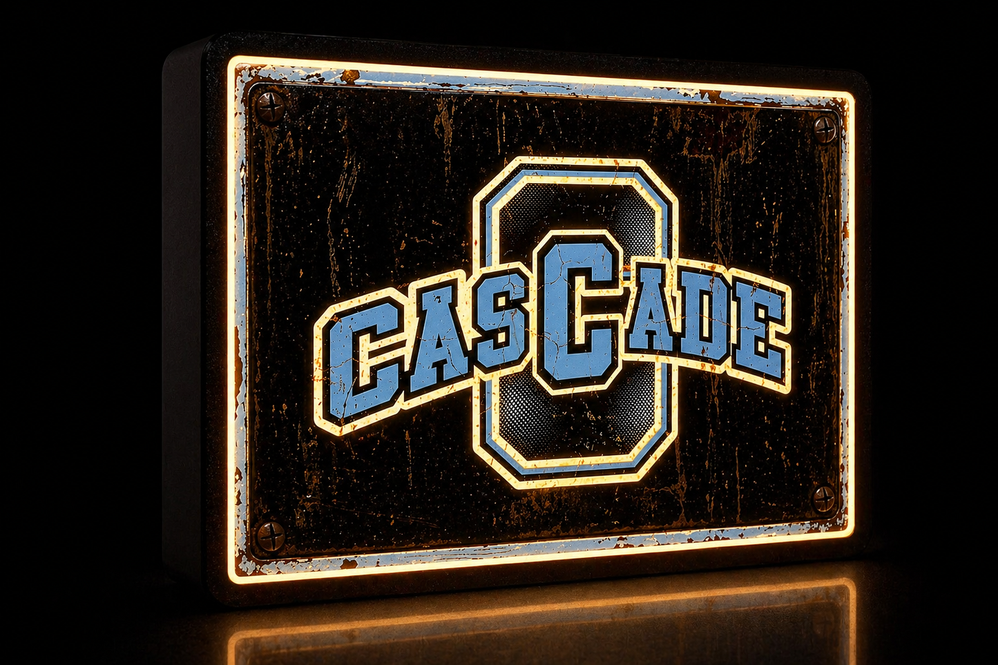 Cascade Cadets Vintage RB Luma Display Night View – RB3D by Reflekt Branding