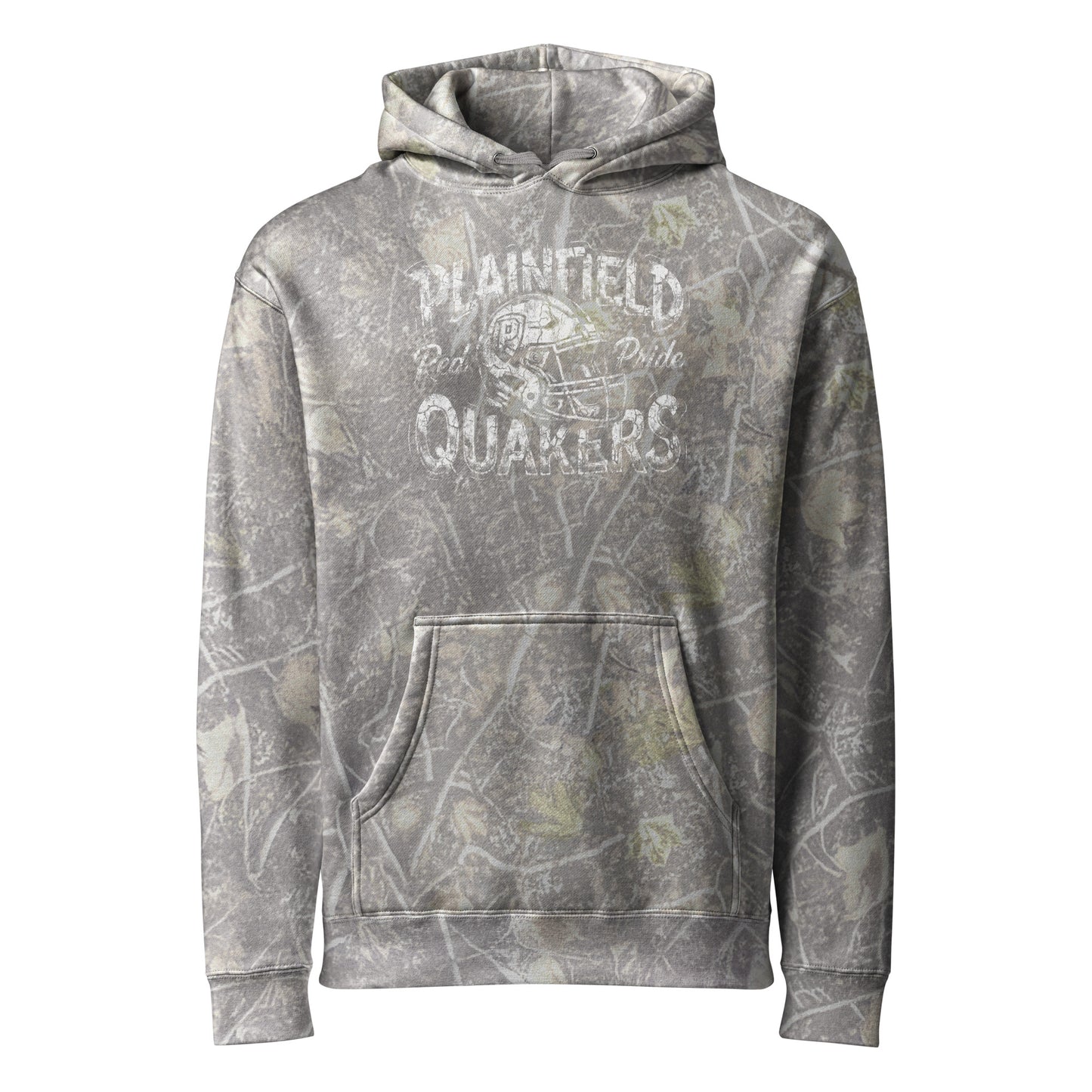 Plainfield Quakers Football Camo Hoodie in Deadwood Tree Camo – Indiana Spirit Wear by Hometown Gameday Co.
