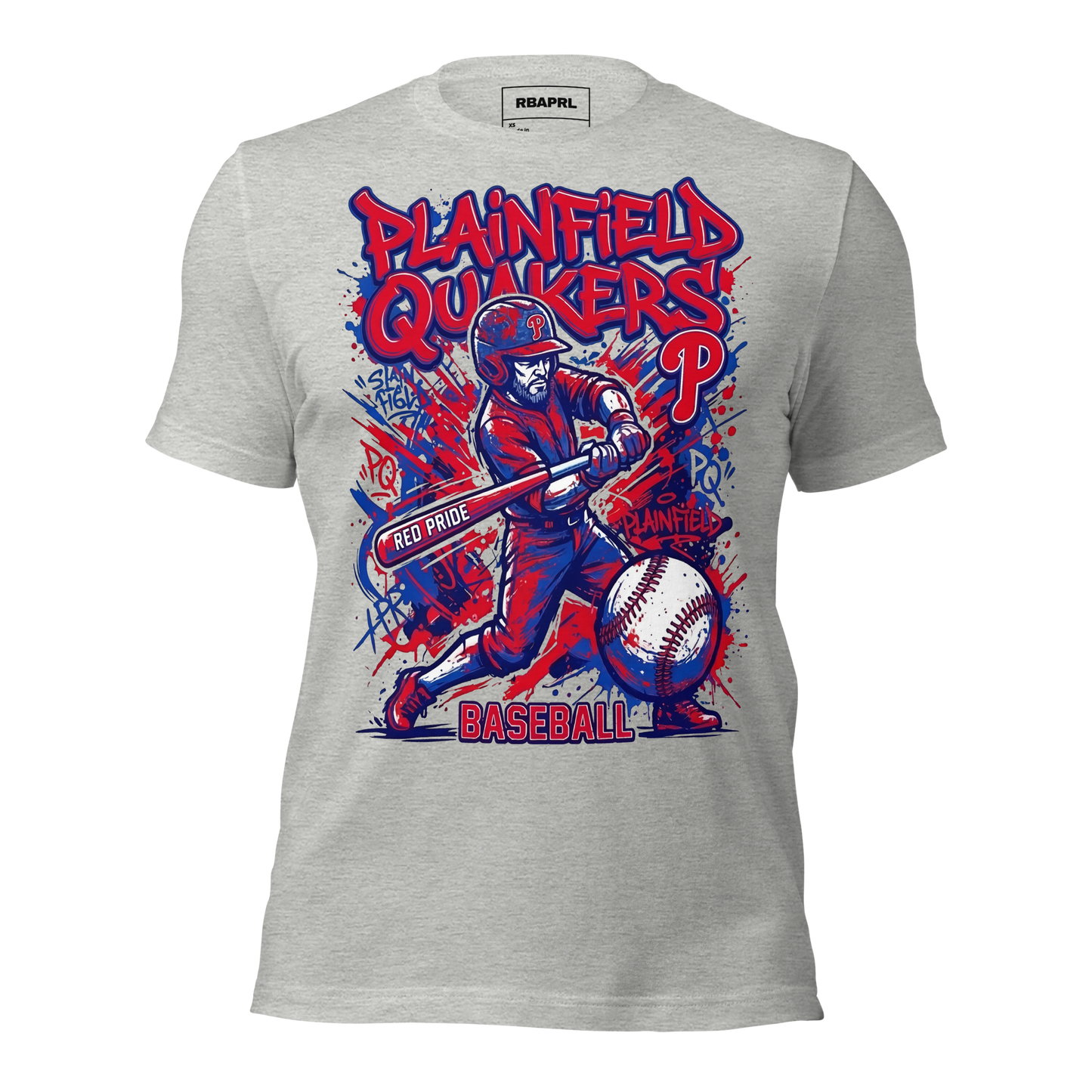 Plainfield Quakers Baseball T-Shirt in Athletic Heather – Indiana Spirit Wear by Hometown Gameday Co.