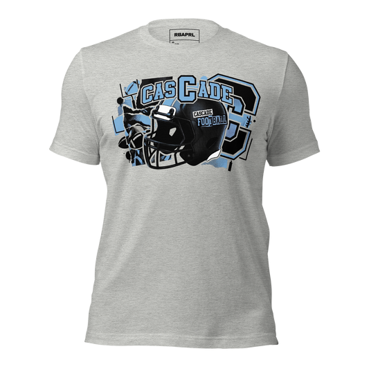 Cascade Cadets Football T-Shirt in Athletic Heather – Indiana Spirit Wear by Hometown Gameday Co.