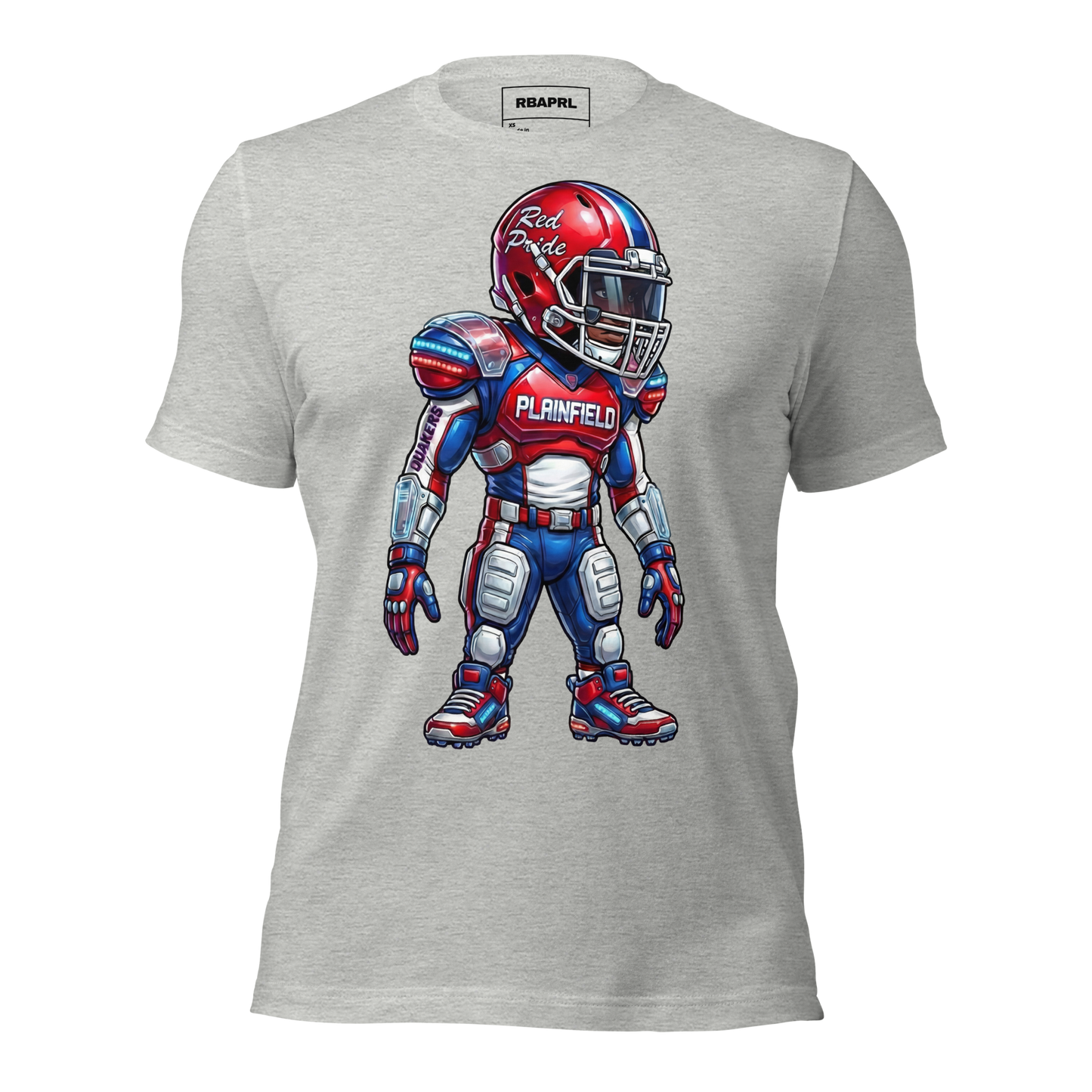 Plainfield Quakers Football T-Shirt in Athletic Heather – Indiana Spirit Wear by Hometown Gameday Co.