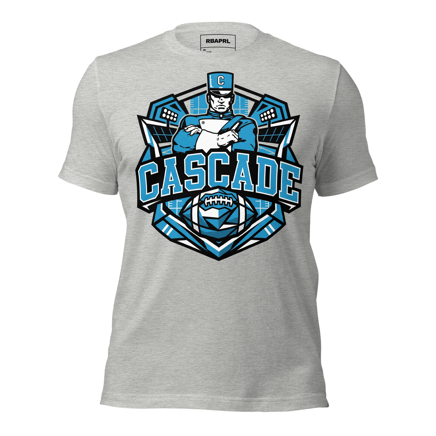 Cascade Cadets Football T-Shirt in Athletic Heather – Indiana Spirit Wear by Hometown Gameday Co.