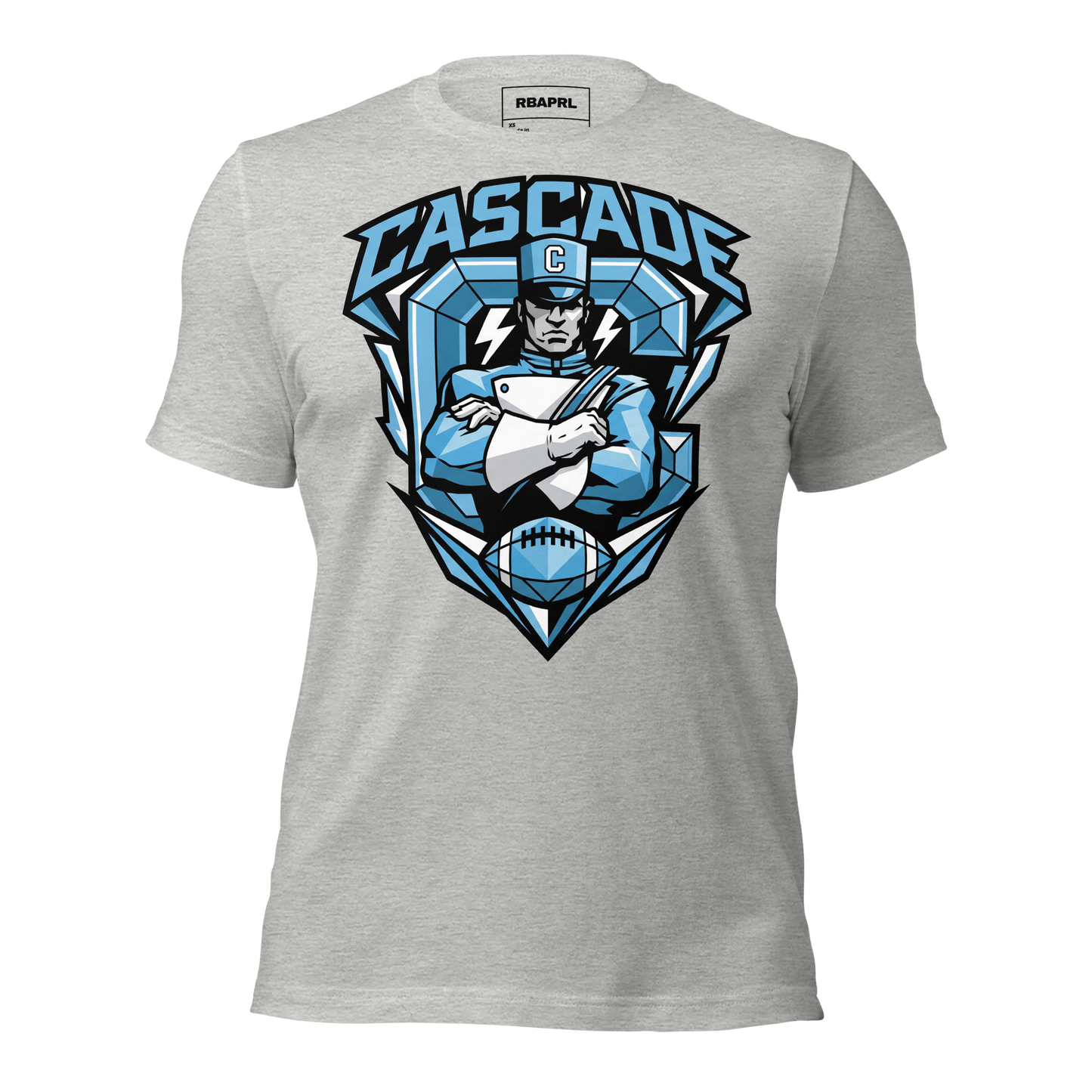 Cascade Cadets Football T-Shirt in Athletic Heather – Indiana Spirit Wear by Hometown Gameday Co.