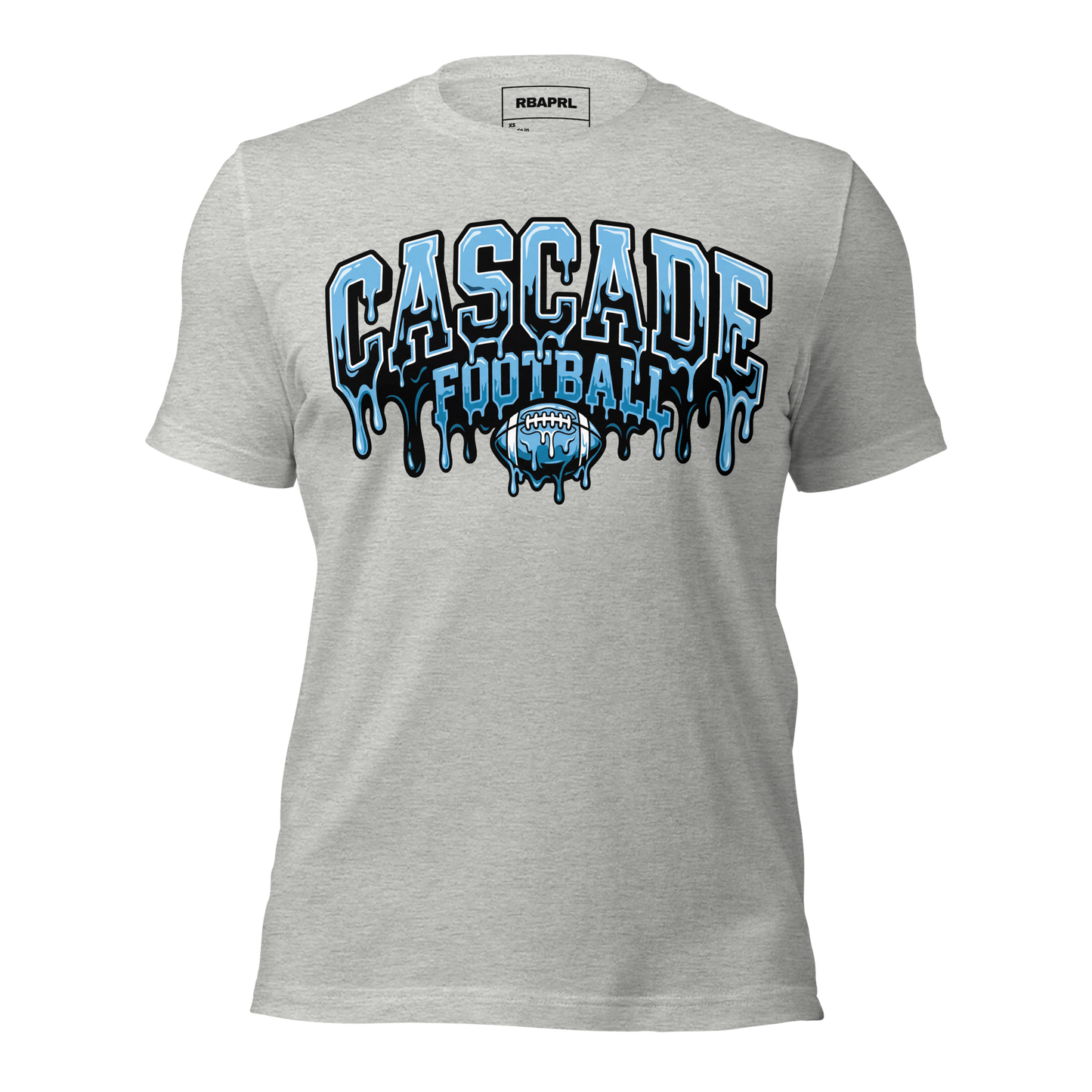 Cascade Cadets Football T-Shirt in Athletic Heather – Indiana Spirit Wear by Hometown Gameday Co.