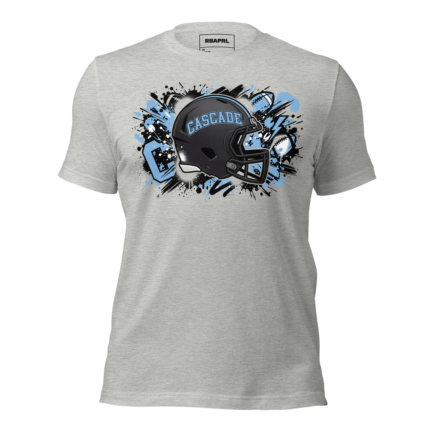 Cascade Cadets Football T-Shirt in Athletic Heather – Indiana Spirit Wear by Hometown Gameday Co.