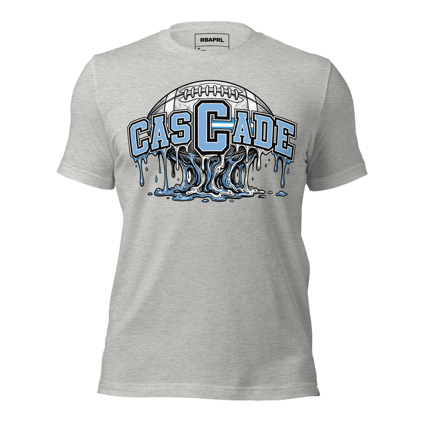 Cascade Cadets Football T-Shirt in Athletic Heather – Indiana Spirit Wear by Hometown Gameday Co.