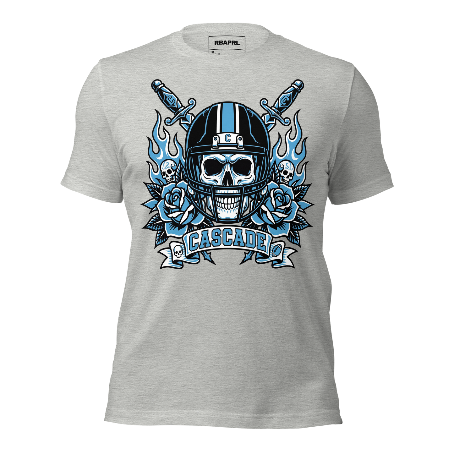Cascade Cadets Football T-Shirt in Athletic Heather – Indiana Spirit Wear by Hometown Gameday Co.