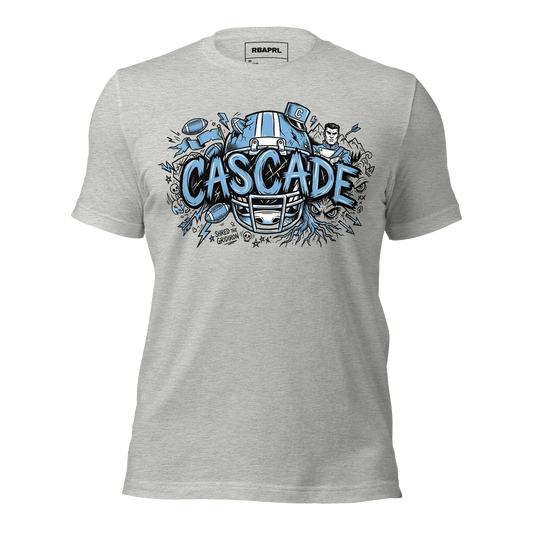 Cascade Cadets Football T-Shirt in Athletic Heather – Indiana Spirit Wear by Hometown Gameday Co.