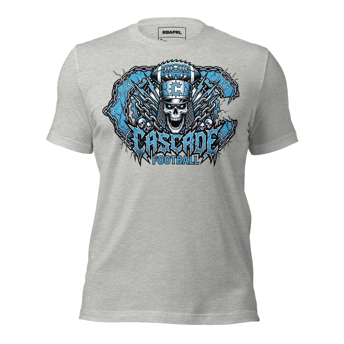 Cascade Cadets Football T-Shirt in Athletic Heather – Indiana Spirit Wear by Hometown Gameday Co.
