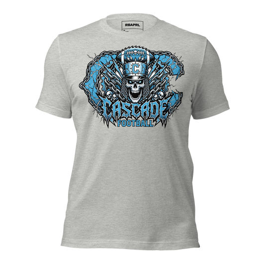 Cascade Cadets Football T-Shirt in Athletic Heather – Indiana Spirit Wear by Hometown Gameday Co.