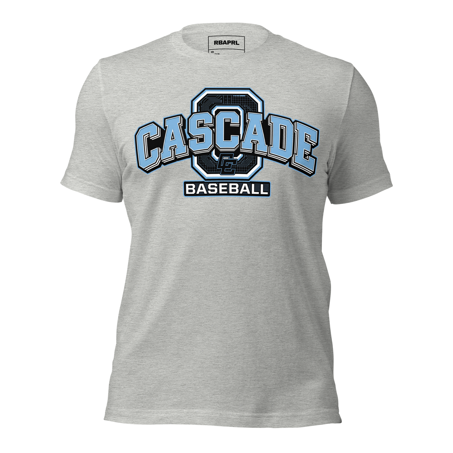 Cascade Cadets Baseball T-Shirt in Athletic Heather – Indiana Spirit Wear by Hometown Gameday Co.
