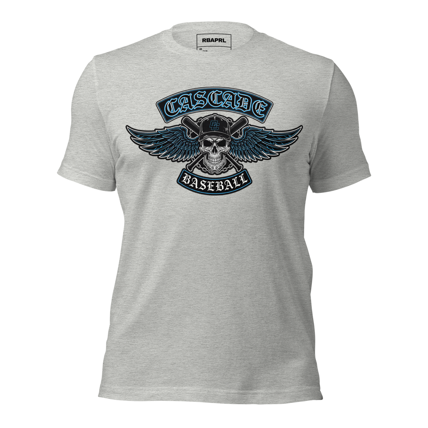 Cascade Cadets Baseball T-Shirt in Athletic Heather – Indiana Spirit Wear by Hometown Gameday Co.