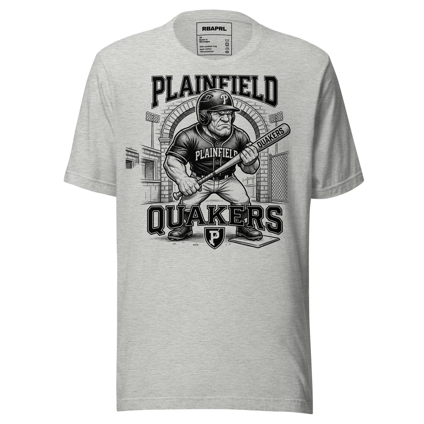 Plainfield Quakers Baseball T-Shirt in Athletic Heather – Indiana Spirit Wear by Hometown Gameday Co.