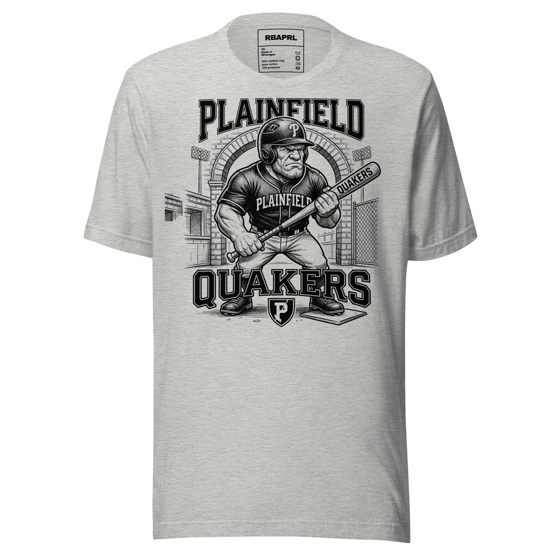 Plainfield Quakers Baseball T-Shirt in Athletic Heather – Indiana Spirit Wear by Hometown Gameday Co.