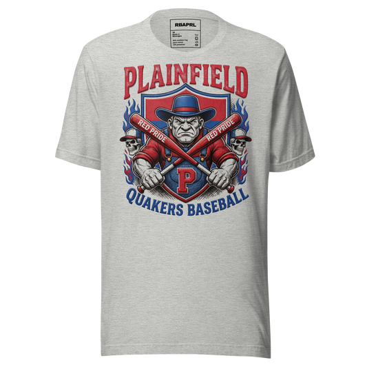 Plainfield Quakers Baseball T-Shirt in Athletic Heather – Indiana Spirit Wear by Hometown Gameday Co.