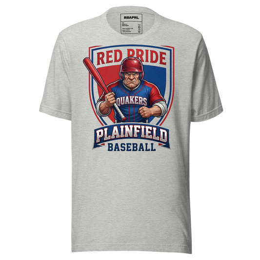 Plainfield Quakers Baseball T-Shirt in Athletic Heather – Indiana Spirit Wear by Hometown Gameday Co.