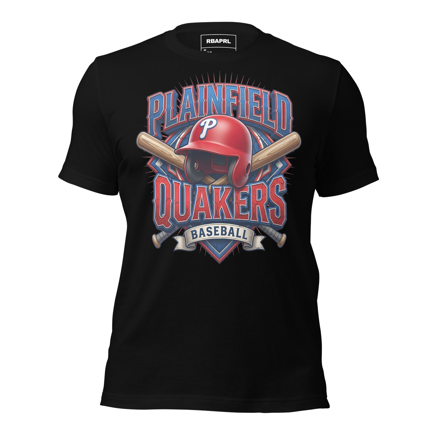Plainfield Quakers Baseball T-Shirt in Black – Indiana Spirit Wear by Hometown Gameday Co.