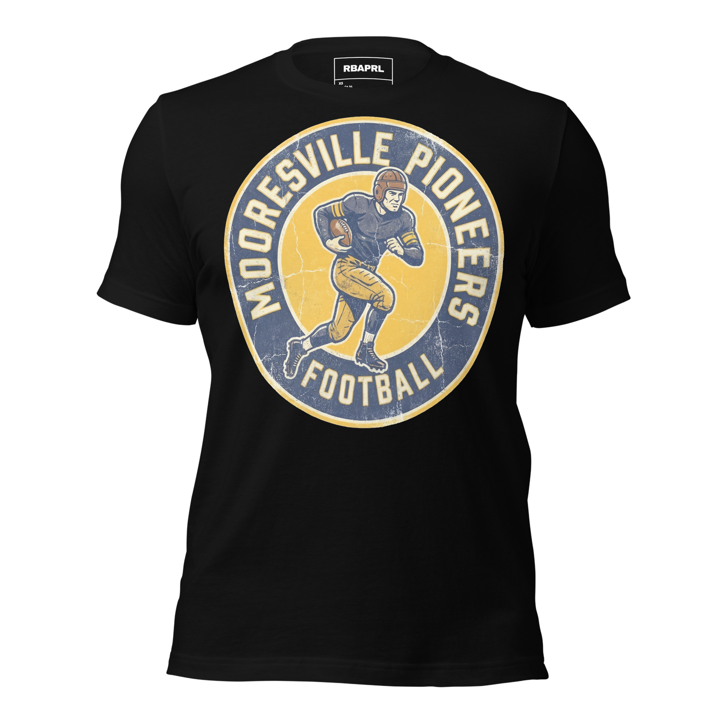 Mooresville Pioneers Football T-Shirt in Black – Indiana Spirit Wear by Hometown Gameday Co.