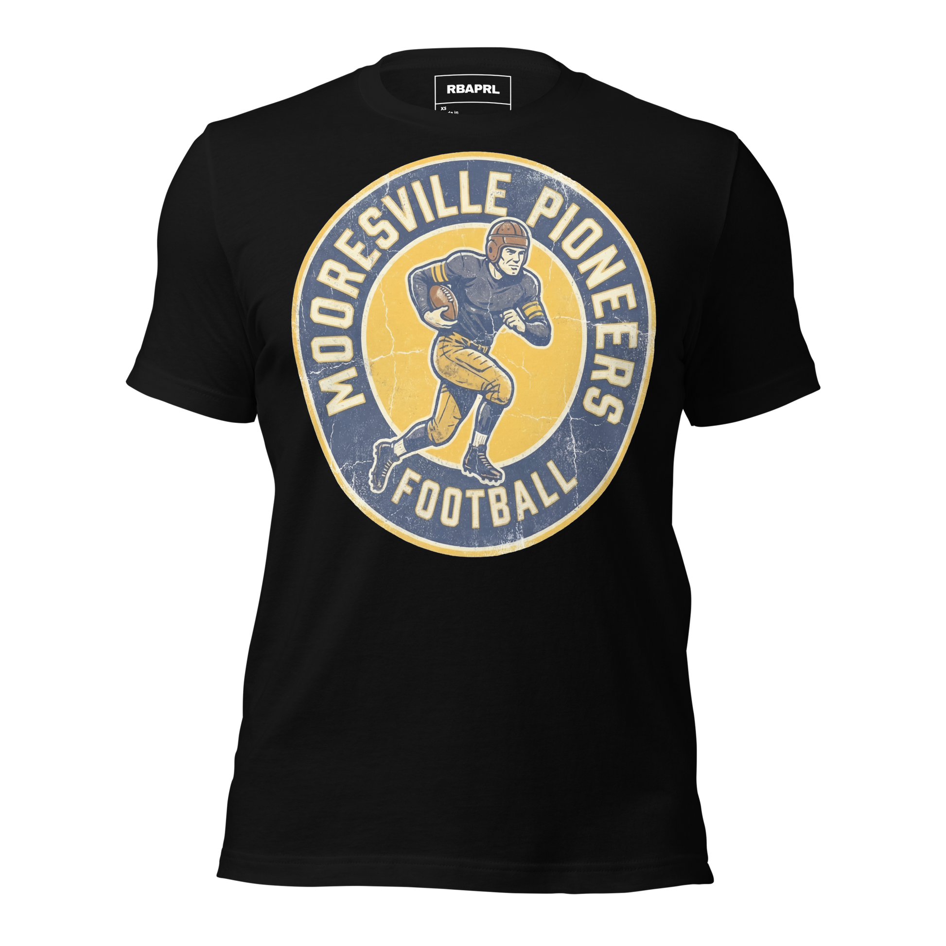 Mooresville Pioneers Football T-Shirt in Black – Indiana Spirit Wear by Hometown Gameday Co.