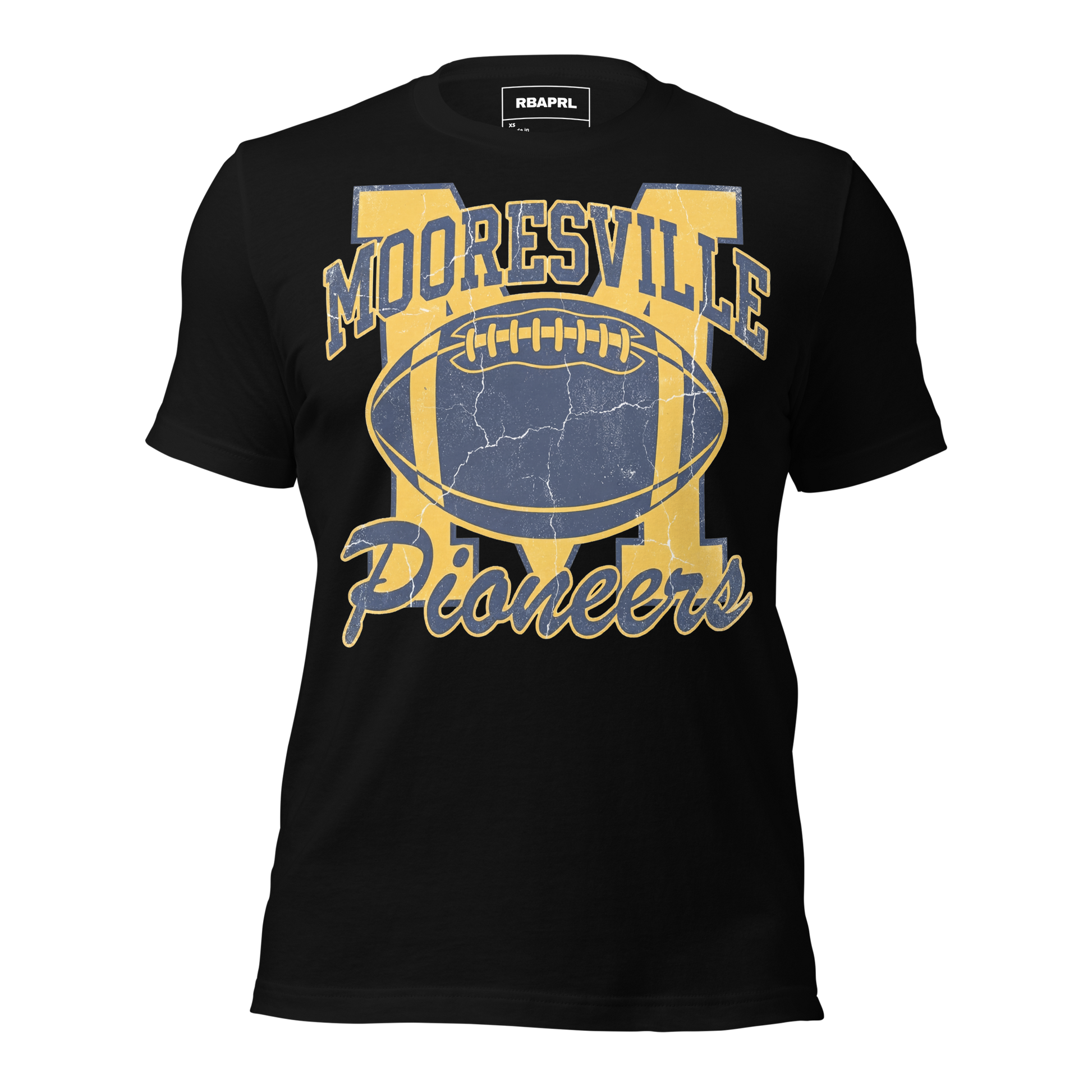 Mooresville Pioneers Football T-Shirt in Black – Indiana Spirit Wear by Hometown Gameday Co.